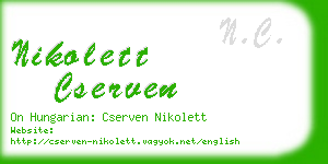 nikolett cserven business card